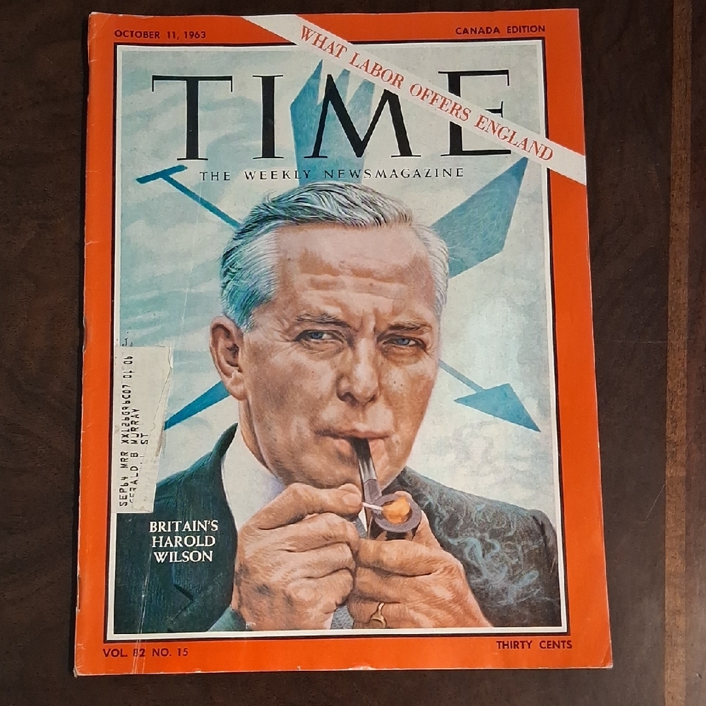 1963 TIME Magazine  - Britain's Harold        Wilson